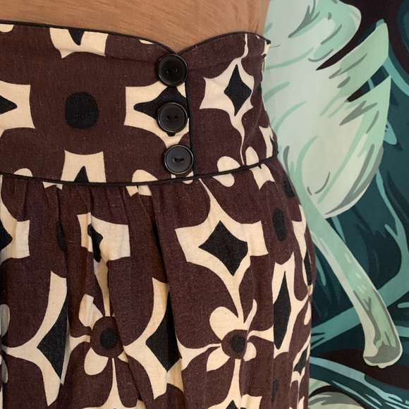 Mod linen floral skirt - Picture 3 of 10